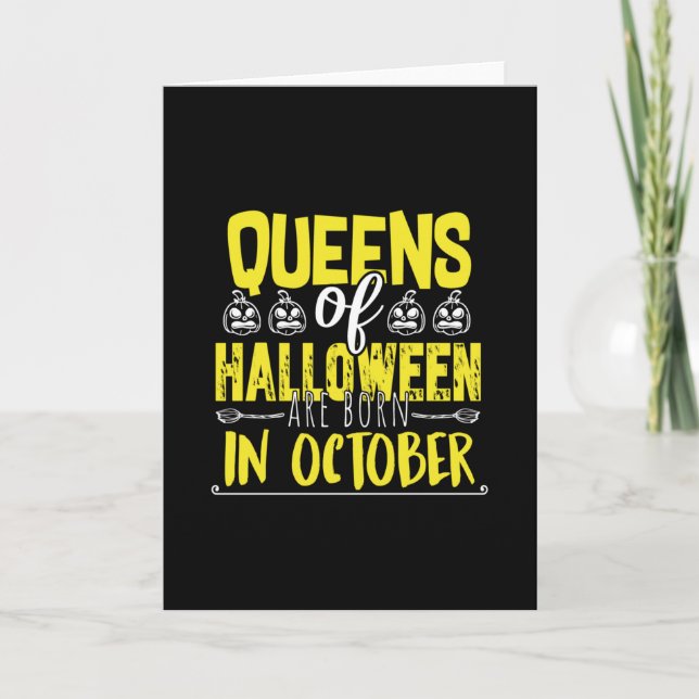 Carte Reines d'Halloween -Sorcières-Halloween-Mignon (Devant)