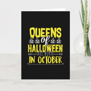 Carte Reines d'Halloween -Sorcières-Halloween-Mignon
