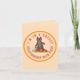 Carte Relation Cheesy avec la pizza - Drôle de pizza