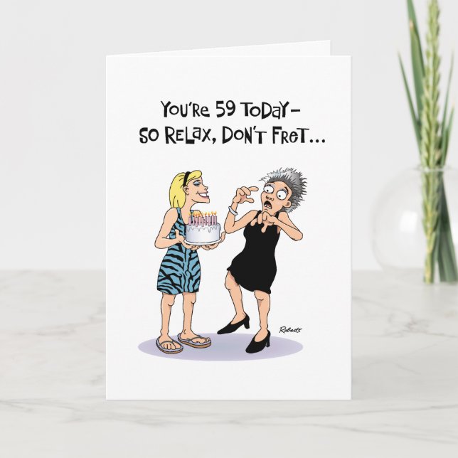Carte Relax 59th Birthday Card pour elle (Devant)