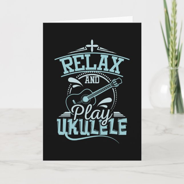 Carte Relax Et Jouer Ukulele (Devant)
