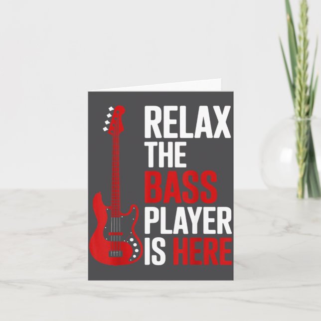 Carte Relax The B Player Is Here Retro Guitar Musician F (Devant)