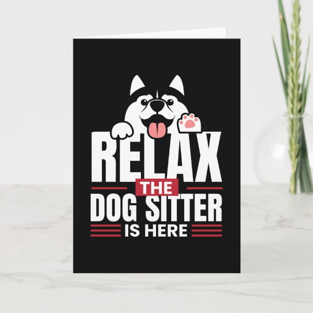 Carte Relax the Dog Sitter Is Here Petsitting (Devant)
