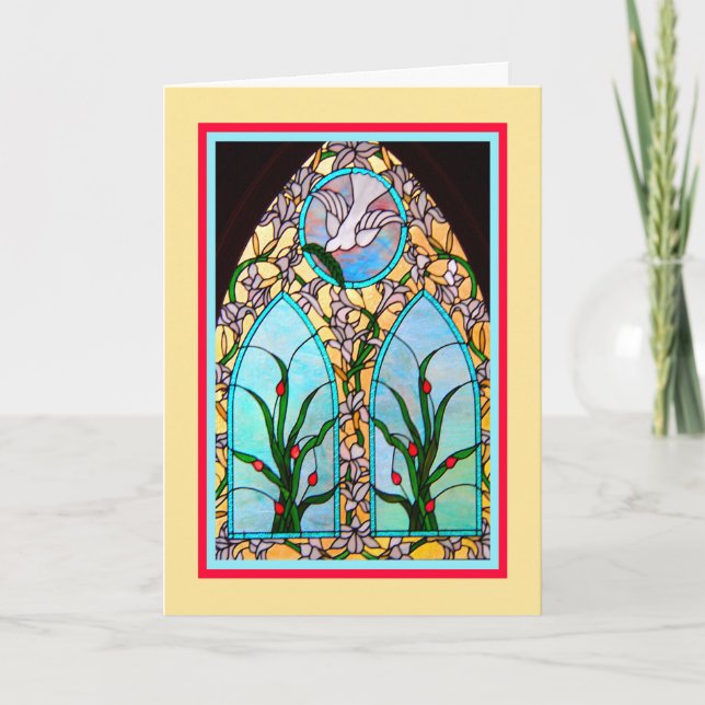 Carte religieuse de fête des mères avec fenêtre de (Devant)