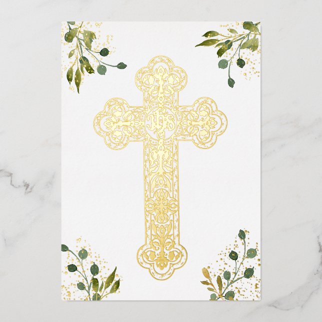 Carte religieuse de la Croix Sainte (Recto)