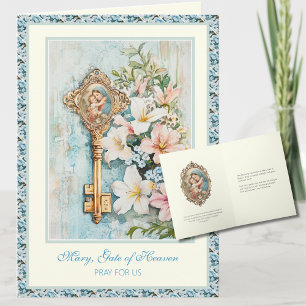 Carte Religieuse Mère Mary Floral Encouragement