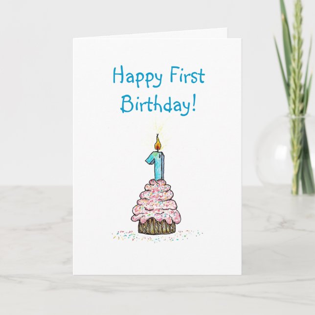 Carte religieuse pour le premier anniversaire (Devant)