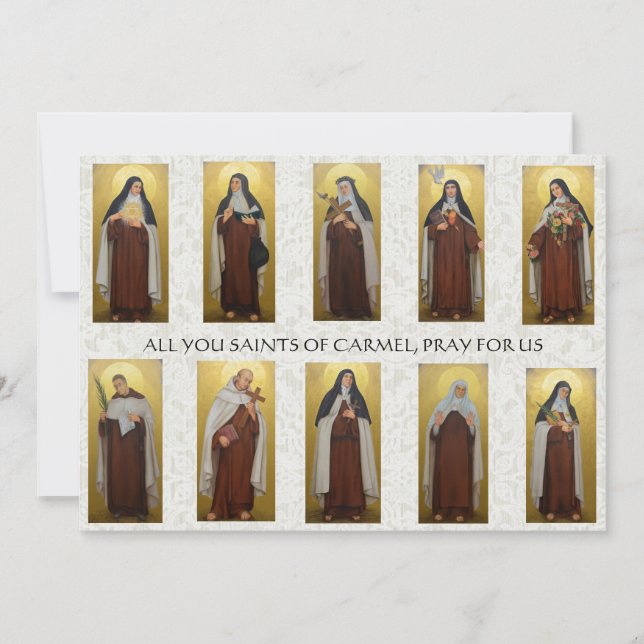 Carte Religieuses Carmélites Nonnes Prêtres Prière Catho (Devant)