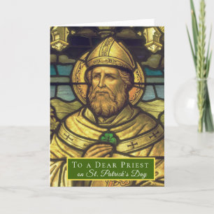 Carte Religieux catholique Saint Patrick's Day Evêque