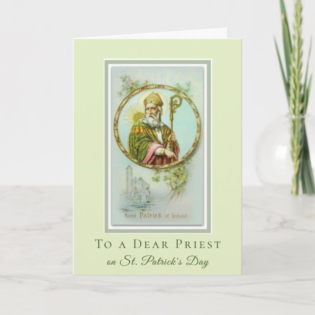 Carte Religieux catholique St. Patrick's Day Shamrock (Devant)