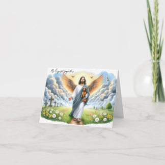 Carte Religieux Chien Perdre Sympathie-Jésus avec Dachsh