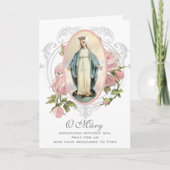 Carte Religieux | Fête des mères | Vierge Marie (Devant)