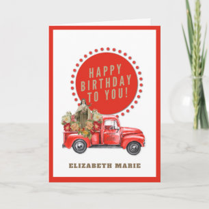 Carte Religieux St. Therese Red Truck Vintage catholique