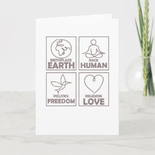 Carte Religion Amour Liberté Vie Être humain