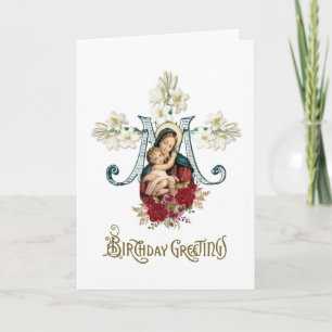 Carte Religious Virgin Mary Jesus Catholic Vintage