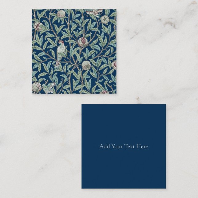 CARTE REMARQUE PLAT : WILLIAM MORRIS : POMEGRANATE (Devant / Derrière)