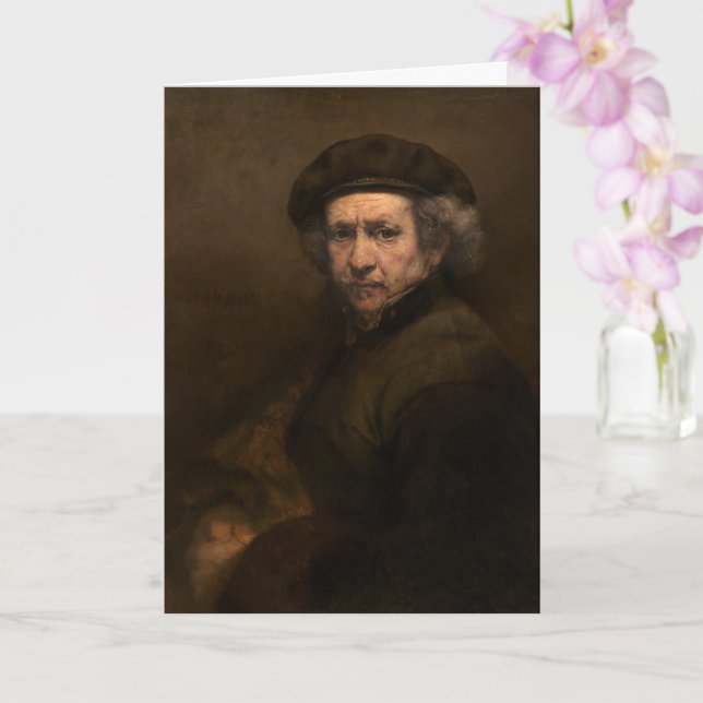 Carte Rembrandt Self Portrait : Peintre Néerlandais de l (Orchidée)