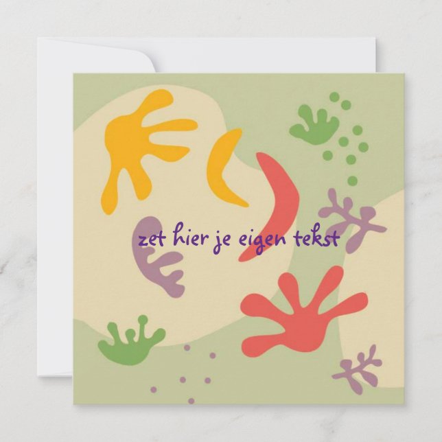 carte remerciée avec une farine abstraite (Devant)