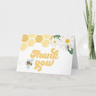 Carte Remerciement pour Baby Shower Abeille