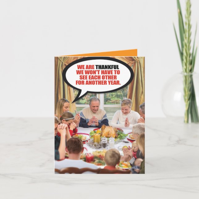 Carte Remerciements à la famille Thanksgiving (Devant)