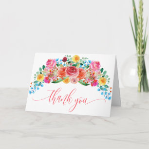 Carte Remerciements pour Baby Shower Fleurs de Wildflowe