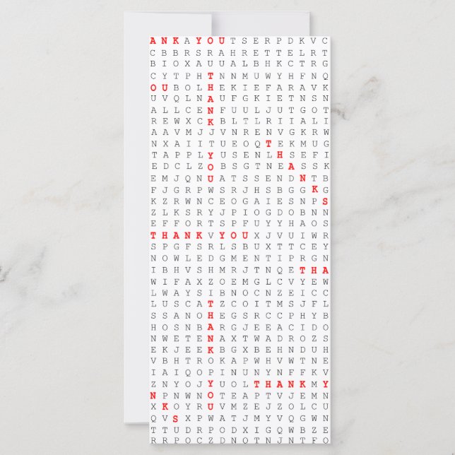 Carte Remerciements Pour Dire Tant De Merci (Devant)