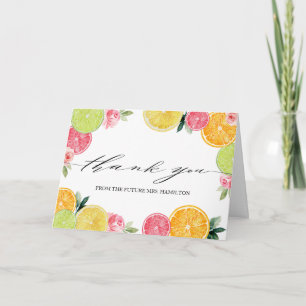 Carte Remerciements pour la Baby Shower autour de Main S
