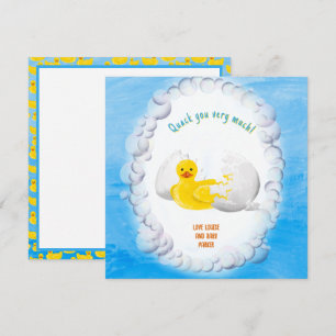 Carte Remerciements pour la Baby Shower de Little Duck H