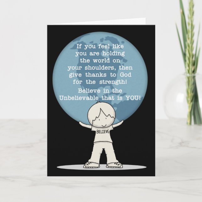 Carte Remerciements pour la force (Devant)