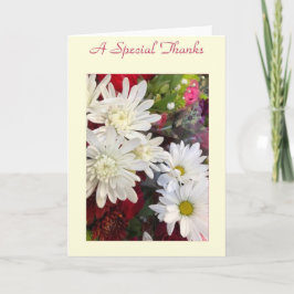 Carte Remerciements pour les marguerites spéciales