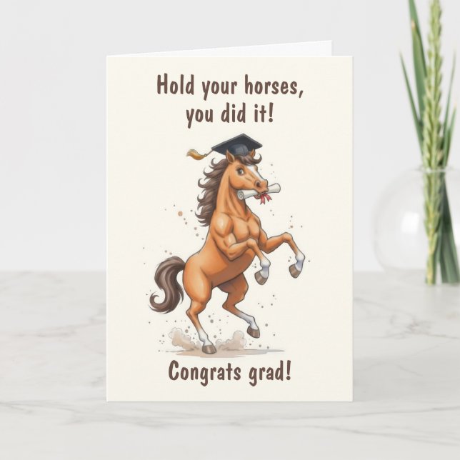 Carte Remise de diplôme de cheval (Devant)