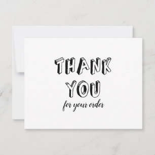Carte Remise de remerciement vintage pour commande
