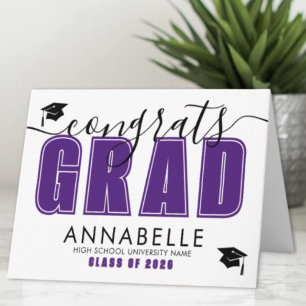 Carte Remise des diplômes violette
