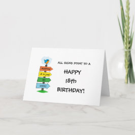 Carte Remplissez Les Signes Amusants 18ème Anniversaire 