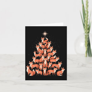 Carte Renard Arbre de Noël Fox Xmas Arbre Femmes &amp; G
