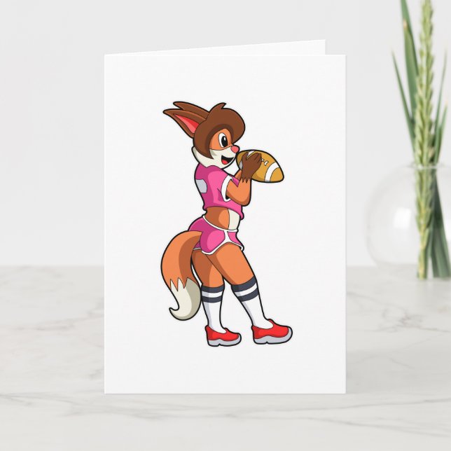 Carte Renard au Football Sports (Devant)
