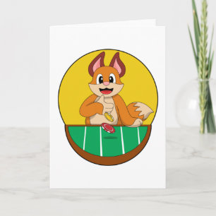 Carte Renard au poker avec des jetons de poker