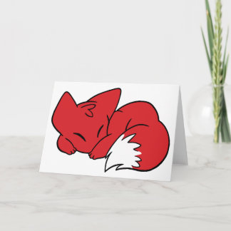 Carte Renard couché