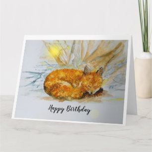 Carte Renard endormi (personnaliser)