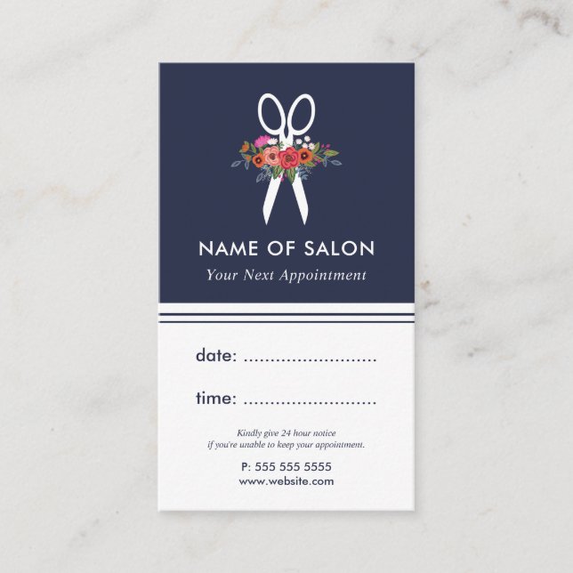 Carte Rendez-vous sur la liste des ciseaux floraux (Devant)