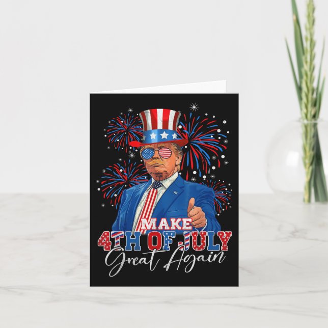 Carte Rendre 4 juillet grand encore Feu patriotique (Devant)