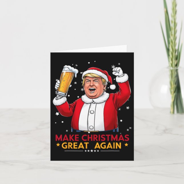 Carte Rendre à Noël sa grandeur Trump American Flag Trum (Devant)
