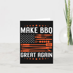 Carte Rendre le barbecue grand à nouveau nous drapeau Tr