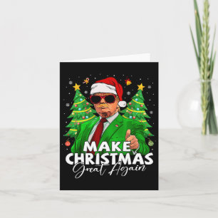 Carte Rendre Noël super à nouveau amusant Père Noël Trum