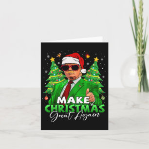 Carte Rendre Noël super à nouveau amusant Père Noël Trum
