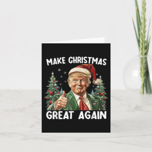 Carte Rendre Noël super à nouveau drôle Père Noël Trump