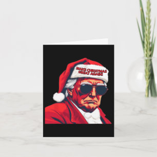 Carte Rendre Noël super à nouveau drôle Père Noël Trump 