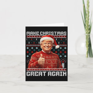 Carte Rendre Noël super à nouveau drôle Père Noël Trump 