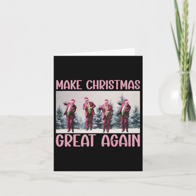 Carte Rendre Noël super à nouveau drôle Père Noël Trump  (Devant)