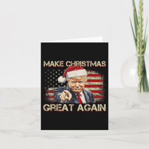 Carte Rendre Noël super Père Noël amusant Trump Noël